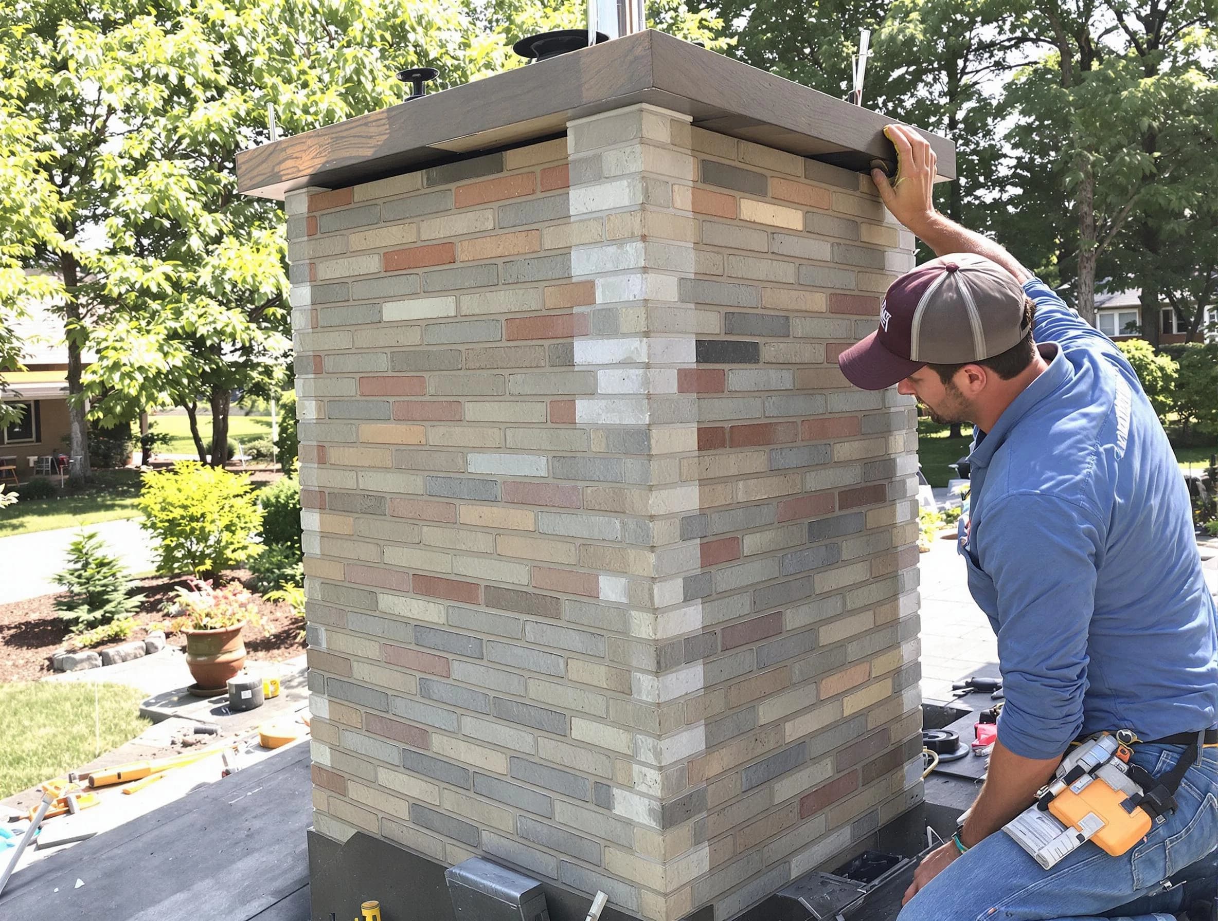 Commerce City Chimney Sweep completing a modern chimney remodel in Commerce City, CO