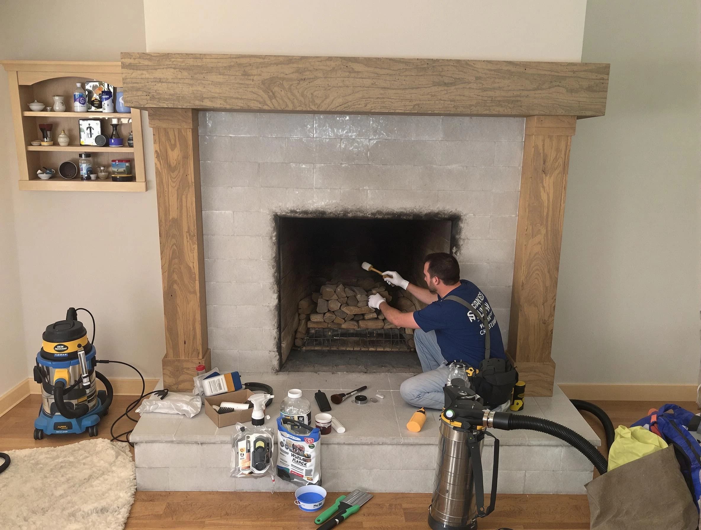 Detailed creosote removal process by Commerce City Chimney Sweep in Commerce City, CO
