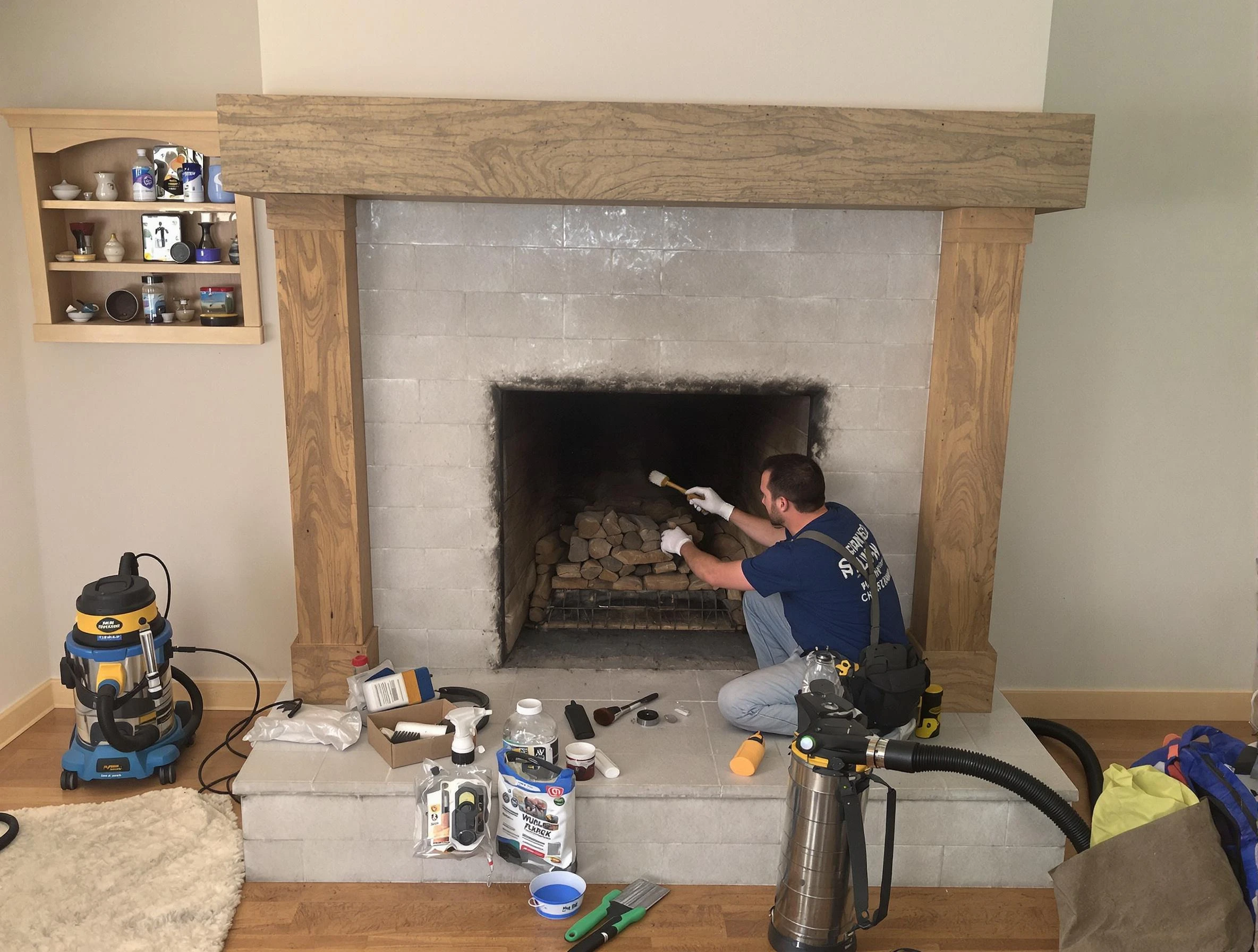 Detailed creosote removal process by Commerce City Chimney Sweep in Commerce City, CO