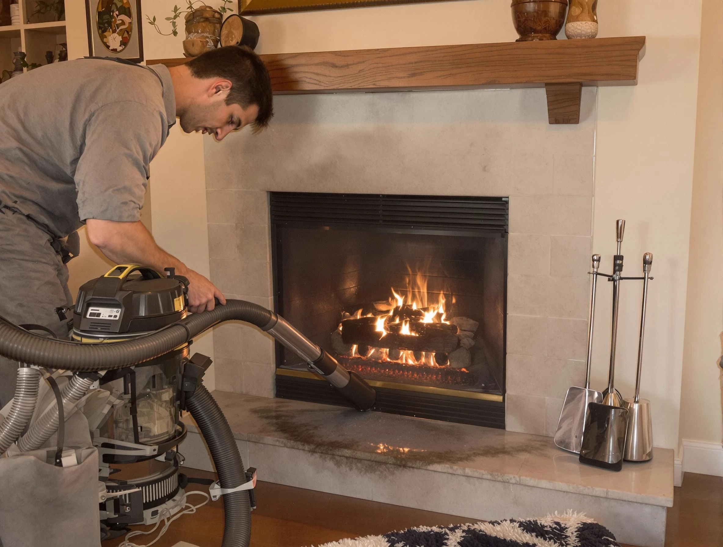 Routine fireplace upkeep by Commerce City Chimney Sweep in Commerce City, CO